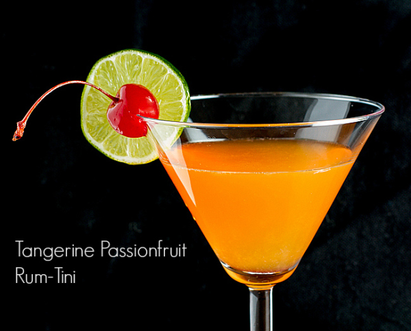 Tangerine Passionfruit Rum-tini