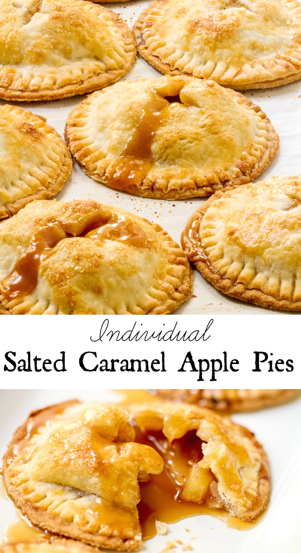 Salted Caramel Apple Pies Collage