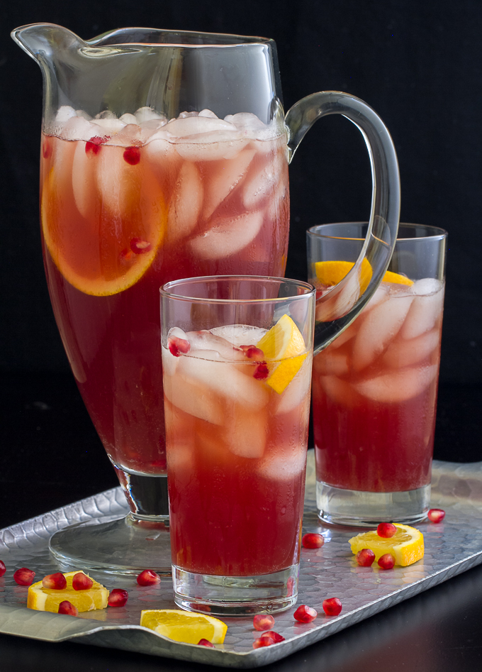 Spiced Pomegranate Pitcher Cocktails